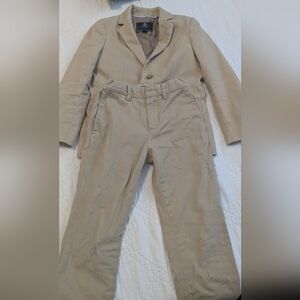 Tan 100% Cotton Crewcuts Ludlow Suit Set